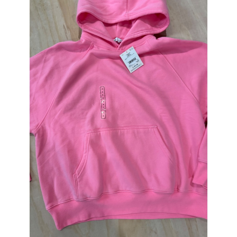 DSG Womens Classic Fleece Hoodie Blushing Bright Pink Sweatshirt Medium NWT Cozy - Picture 2 of 7